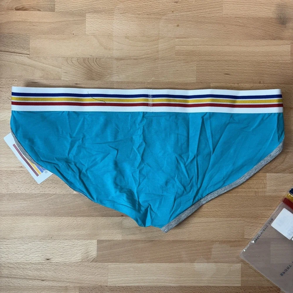 Bike Jock Brief Men's XXL 2XL Blue Cotton Stretch Underwear Retro New